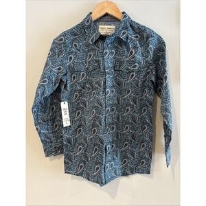 Cody James Western Shirt Boys Large Snap Button Down Long Sleeve Cowboy Large